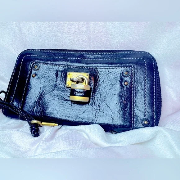Chloé Paddington Zip Wallet in Black Leather Vintage Collector’s Piece - Picture 12 of 12